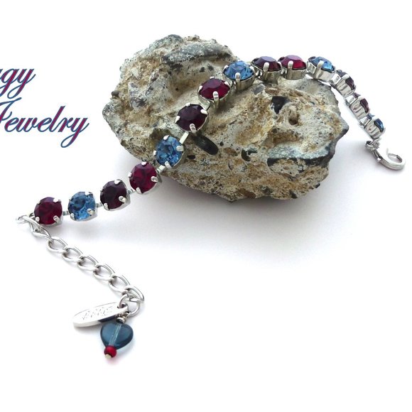 Swarovski Berrylicious Bracelet Red and Blue, 8mm - Picture 7 of 8